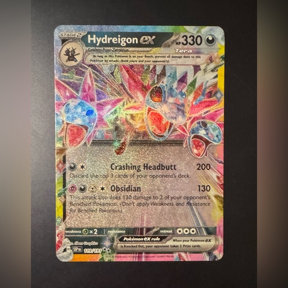 Hydreigon Ex Double Rare! Full Art Holo! 119/191 Surging Sparks Pokemon Card - Picture 1 of 6